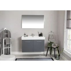 Kylpyhuoneryhmä Linento Bathroom Carlsbad Grey peili, eri kokoja