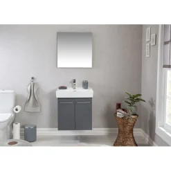 Kylpyhuoneryhmä Linento Bathroom Carlsbad Grey peili, eri kokoja