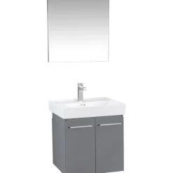 Kylpyhuoneryhmä Linento Bathroom Carlsbad Grey peili, eri kokoja