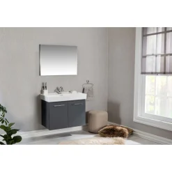 Kylpyhuoneryhmä Linento Bathroom Carlsbad Grey peili, eri kokoja