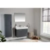 Kylpyhuoneryhmä Linento Bathroom Carlsbad 80 Grey peili + sivukaappi