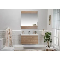 Kylpyhuoneryhmä Linento Bathroom Sequoia peili, eri kokoja