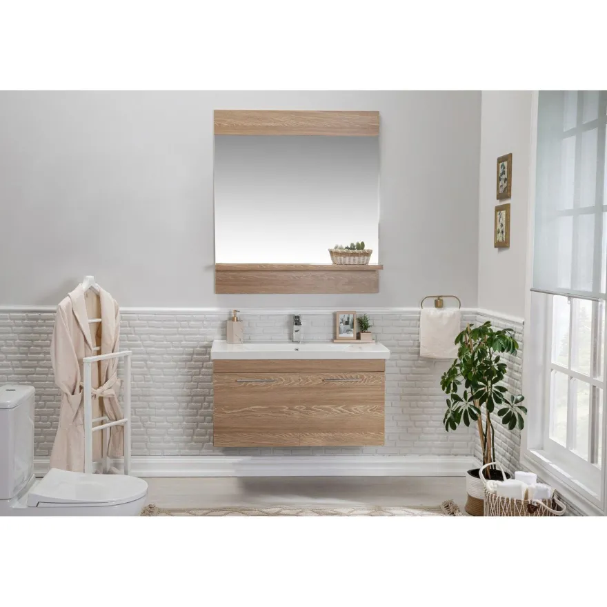 Kylpyhuoneryhmä Linento Bathroom Sequoia peili, eri kokoja