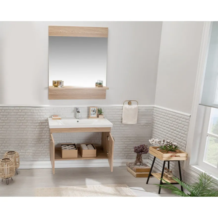 Kylpyhuoneryhmä Linento Bathroom Sequoia peili, eri kokoja