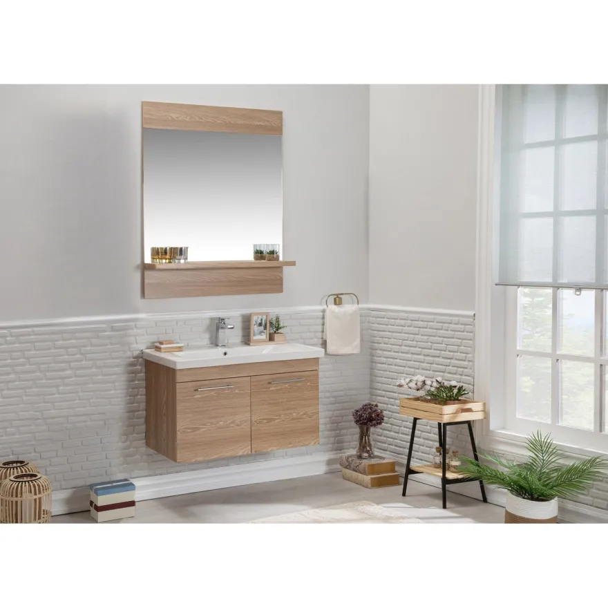 Kylpyhuoneryhmä Linento Bathroom Sequoia peili, eri kokoja
