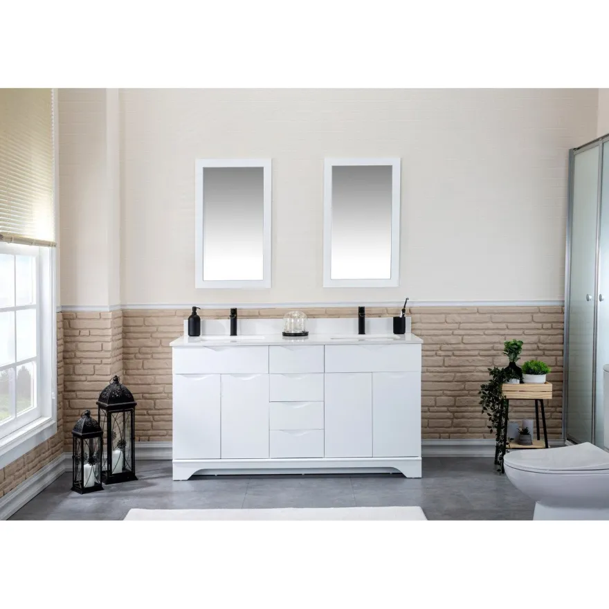 Kylpyhuoneryhmä Linento Bathroom Teton kaksi allasta ja peiliä, eri kokoja ja värejä
