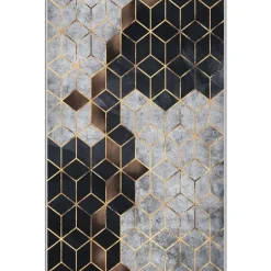Kynnysmatto Linento HMNT773, 50x80cm, harmaa/musta