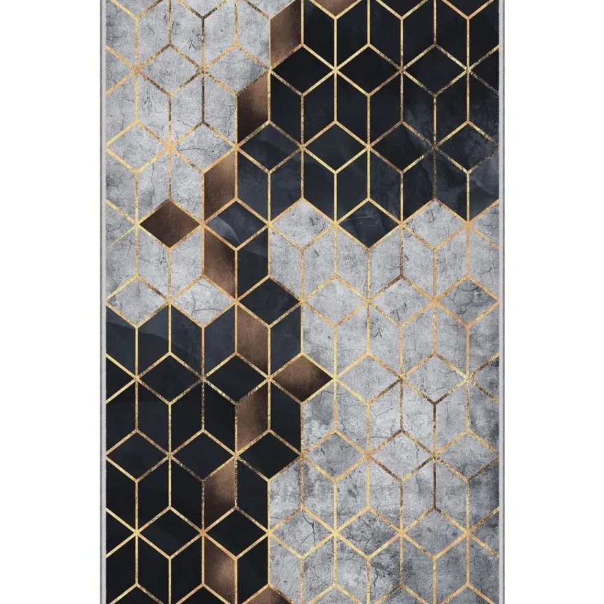 Kynnysmatto Linento HMNT773, 50x80cm, harmaa/musta