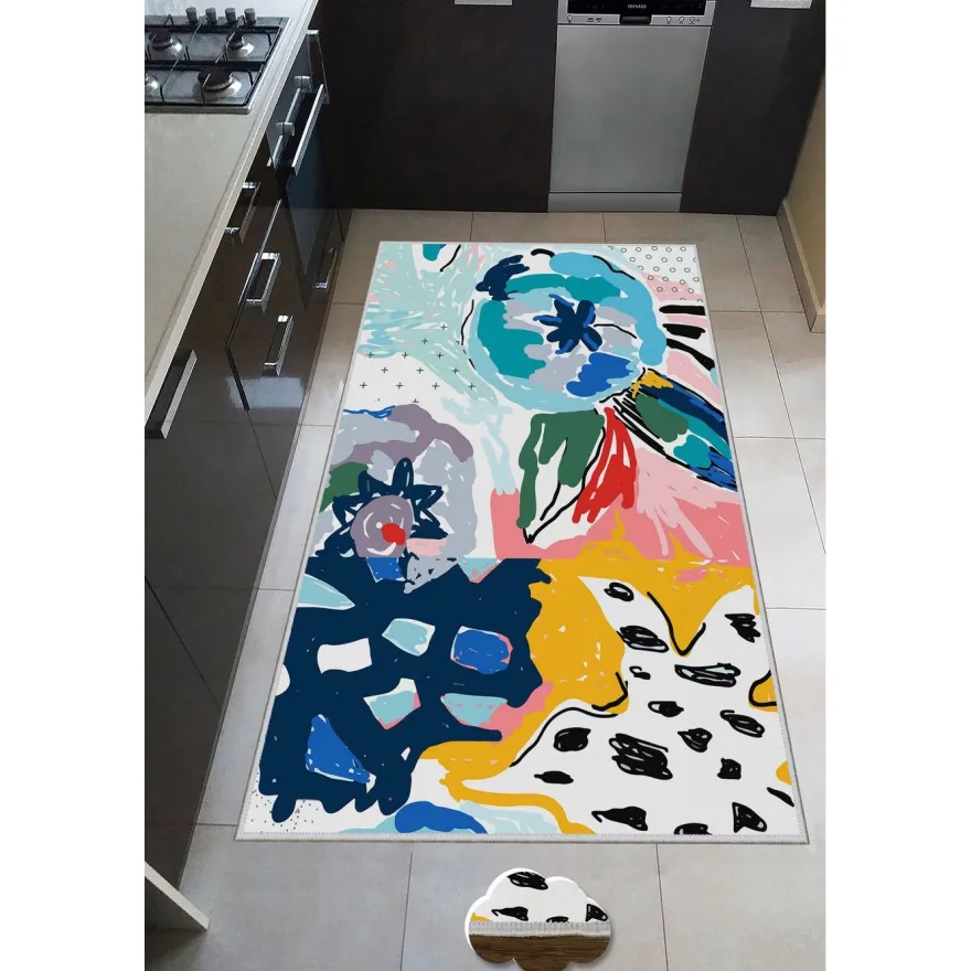 Kynnysmatto Linento Wookece185, 50x80cm, monivärinen