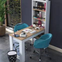 Kynsipöytä Linento Furniture BJ113-2621, ruskea/valkoinen