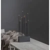 Kynttelikkö Star Trading Buzz, 600x230x60mm, harmaa