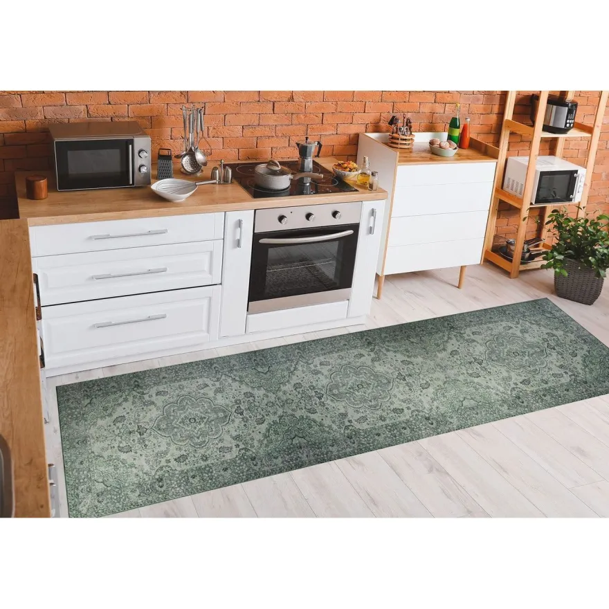 Käytävämatto Linento Blues Chenille 75x230cm vihreä