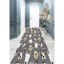 Käytävämatto Linento Chiens Grey Djt, harmaa, eri kokoja