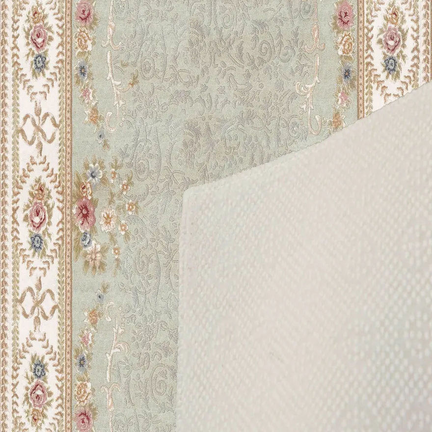 Käytävämatto Linento EEXFAB465, 80x200cm, beige/turkoosi
