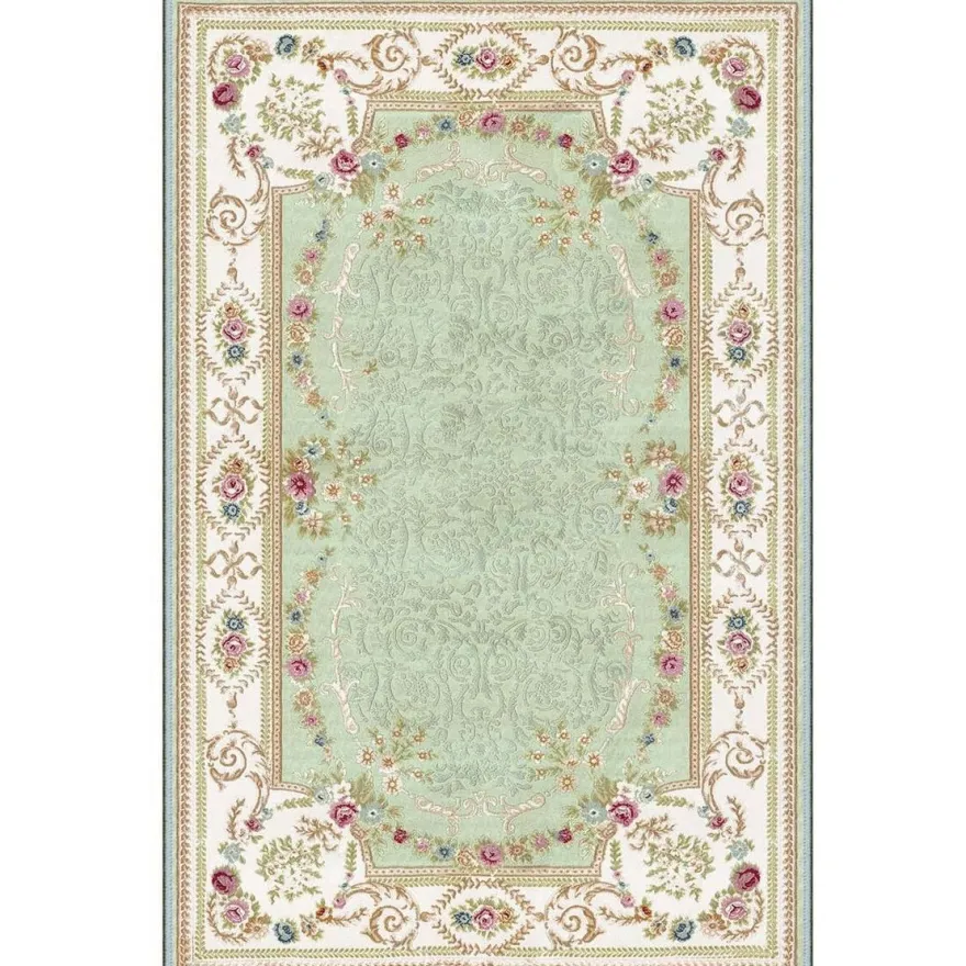 Käytävämatto Linento EEXFAB465, 80x200cm, beige/turkoosi