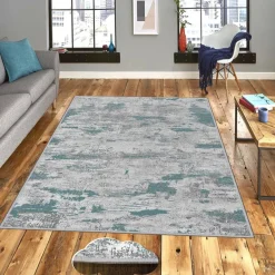 Käytävämatto Linento EEXFAB646, 80x150cm, turkoosi