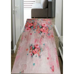 Käytävämatto Linento EXFAB316, beige/roosa, eri kokoja