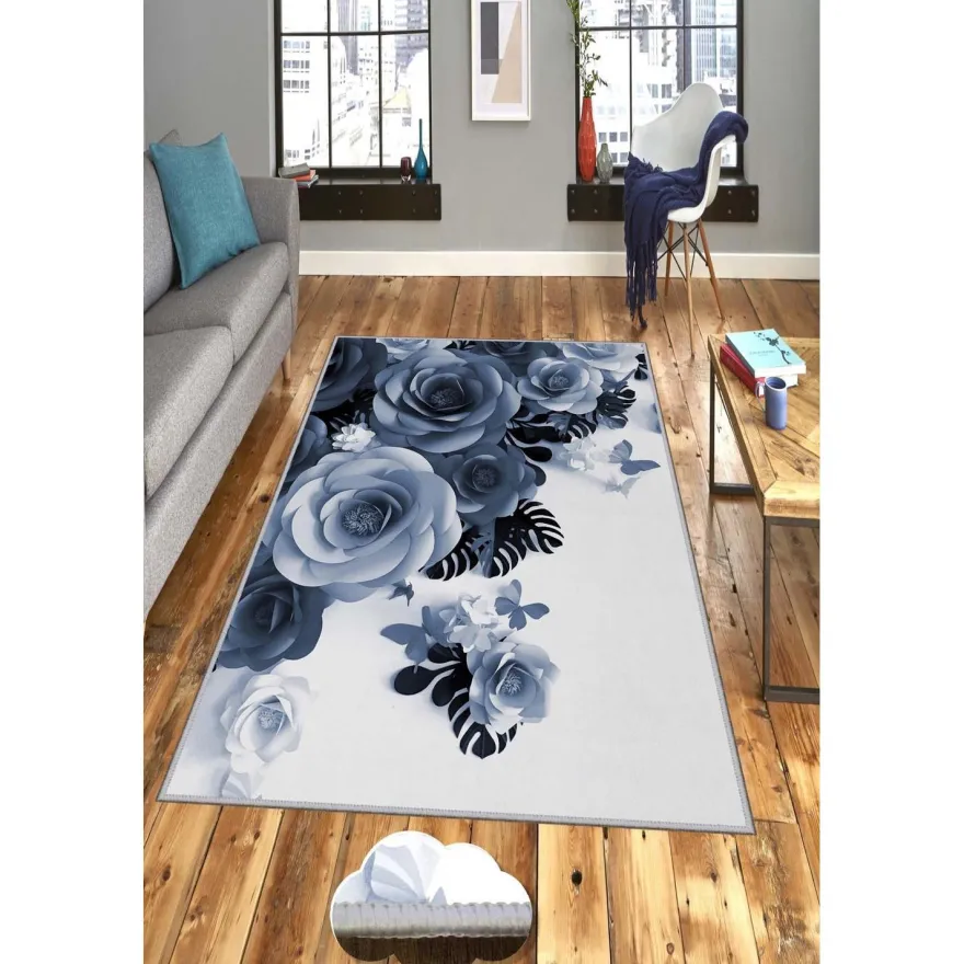 Käytävämatto Linento HMNT832, 80x150cm, sininen