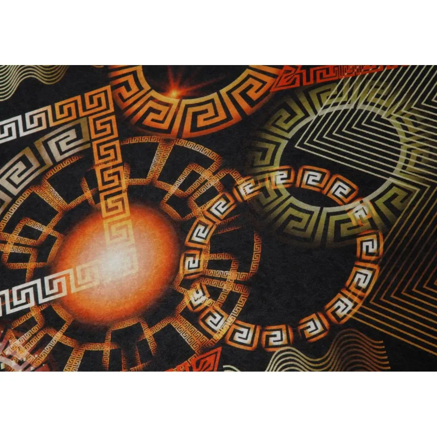 Käytävämatto Linento Nova, 80x150cm, musta/oranssi