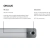 Ladattava valaisin Savo Moli sensorilla 300x40mm 2.5W 4000K magneettikiinnitys alumiini