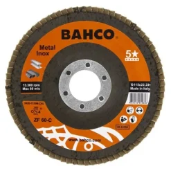 Lamellilaikka Bahco INOX+Fe P60 125 x 22,23mm, kartiomainen
