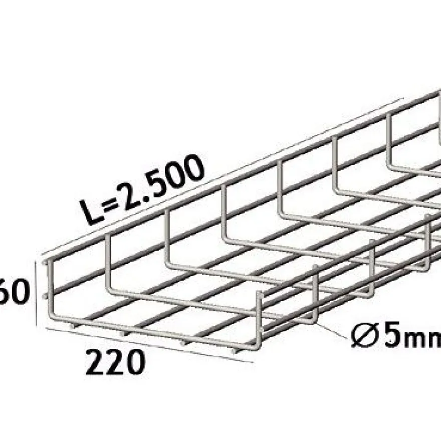 Lankahylly Aisi 316l 220/60/5mm RST