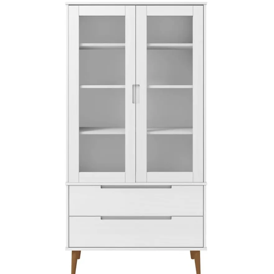 Lasikaappi Molde 90x35x175cm, mänty, eri värejä
