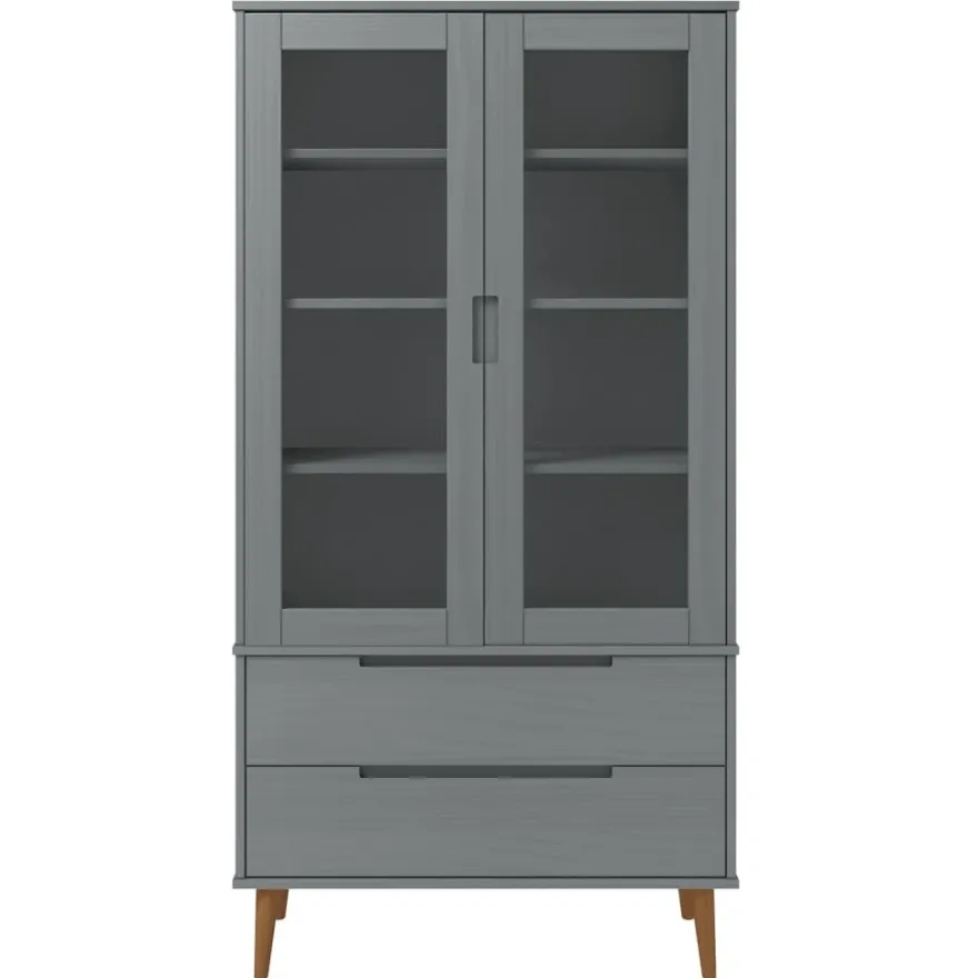 Lasikaappi Molde 90x35x175cm, mänty, eri värejä