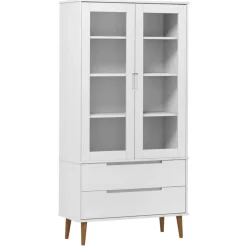 Lasikaappi Molde 90x35x175cm, mänty, eri värejä
