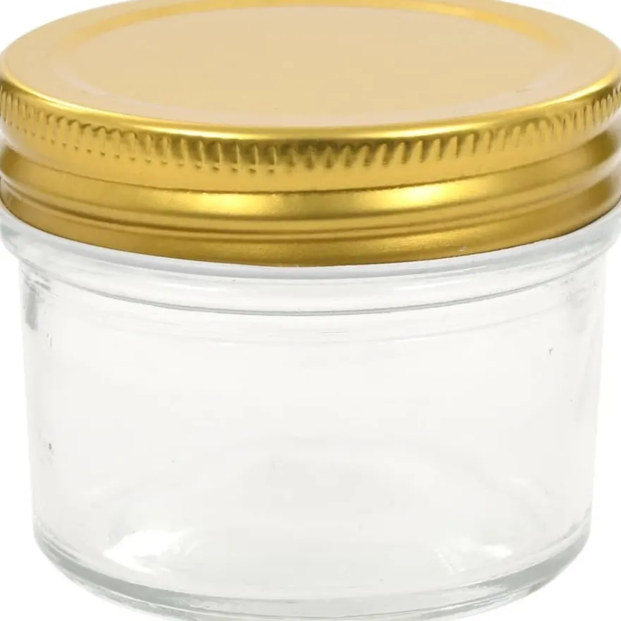 Lasiset hillopurkit kullan värisillä kansilla 48 kpl 110 ml