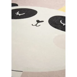 Lastenhuoneen matto Linento King Panda roosa, eri kokoja