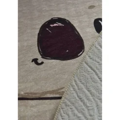 Lastenhuoneen matto Linento Koala Shape, 140x190cm, vihreä/harmaa