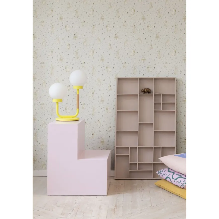 Lastenhuoneen tapetti Rebel Walls Bunny Field Sand, beige
