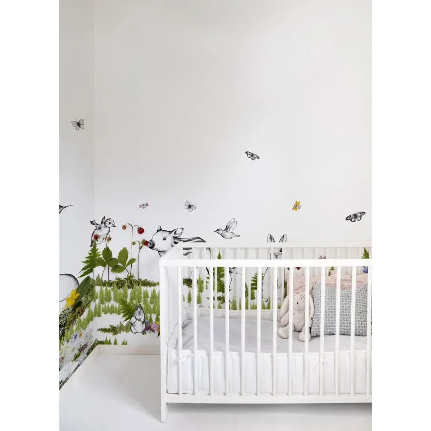 Lastenhuoneen tapetti Rebel Walls The Rabbit's Playground, non-woven, mittatilaus
