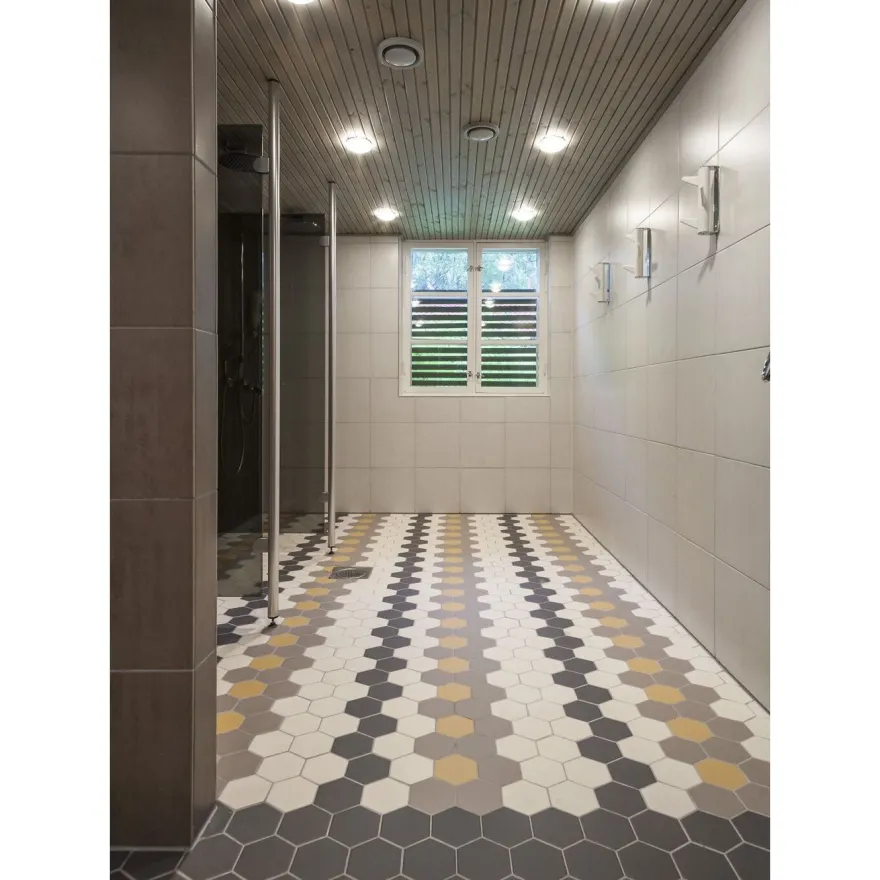 Lattialaatta Pukkila Natura 6-kulmainen Okrankeltainen, himmeä, sileä, 115x100mm