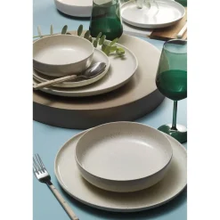 Lautassetti Linento Eleanor, 16 osaa, beige