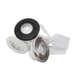 LED-alasvalo FTLIGHT Pallas, 6W, 450lm, IP44, 38°, himmennettävä, kromi, eri vaihtoehtoja
