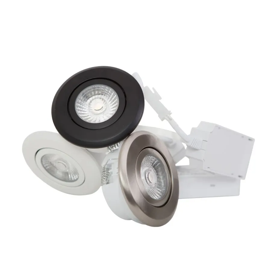 LED-alasvalo FTLIGHT Pallas, 6W, 450lm, IP44, 38°, himmennettävä, kromi, eri vaihtoehtoja