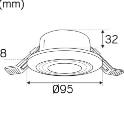 LED-alasvalo Hide-a-lite Comfort Quick Outdoor valkoinen 3000K