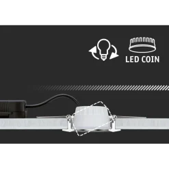 LED-alasvalo Paulmann Cole Ø88mm IP44 6W 470lm himmennettävä 2700K