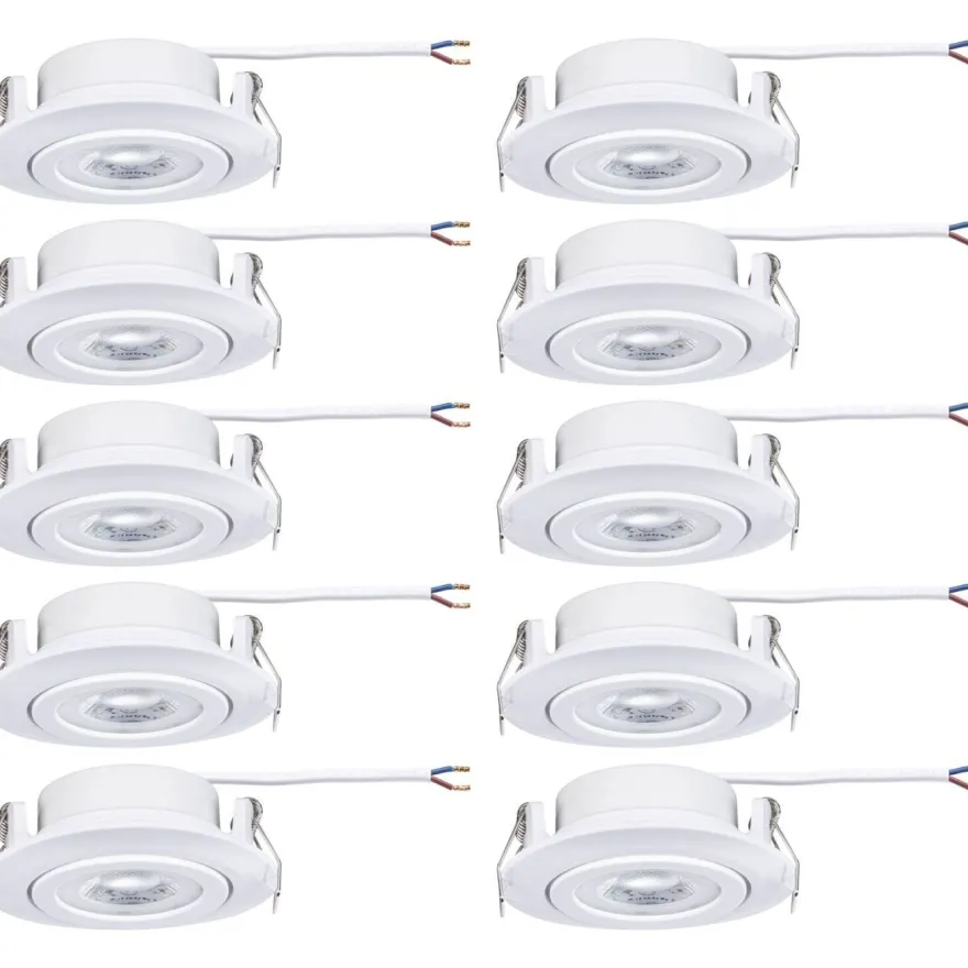 LED-alasvalo Paulmann Ø82mm kääntyvä 70° 4.8W 10x450lm 3000K valkoinen, eri määriä