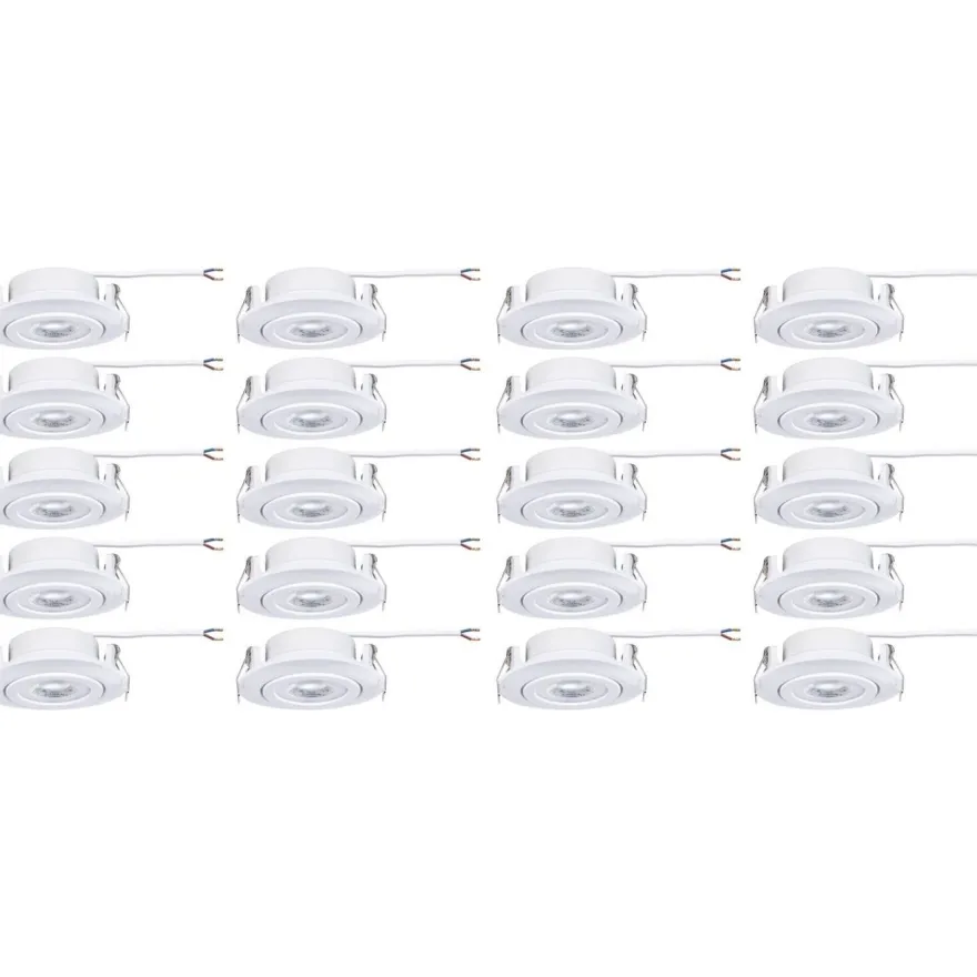 LED-alasvalo Paulmann Ø82mm kääntyvä 70° 4.8W 10x450lm 3000K valkoinen, eri määriä