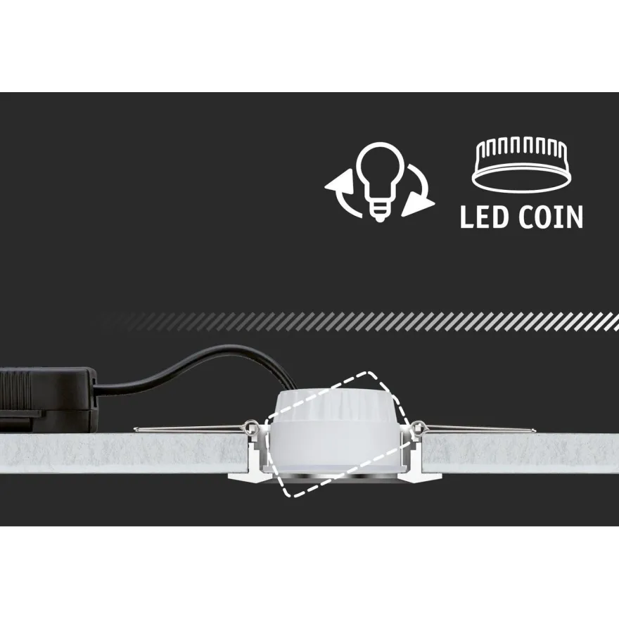 LED-alasvalo Paulmann Ø82mm kääntyvä 70° 4.8W 10x450lm 3000K valkoinen, eri määriä