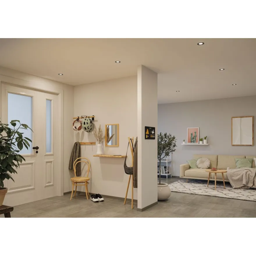 LED-alasvalo Paulmann Nova Coin Ø50mm 2.8W 505lm 4000K upotettava kirkas