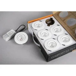 LED-alasvalosarja Hide-a-lite Comfort G3 Tilt, 6-Pack, Tune, valkoinen