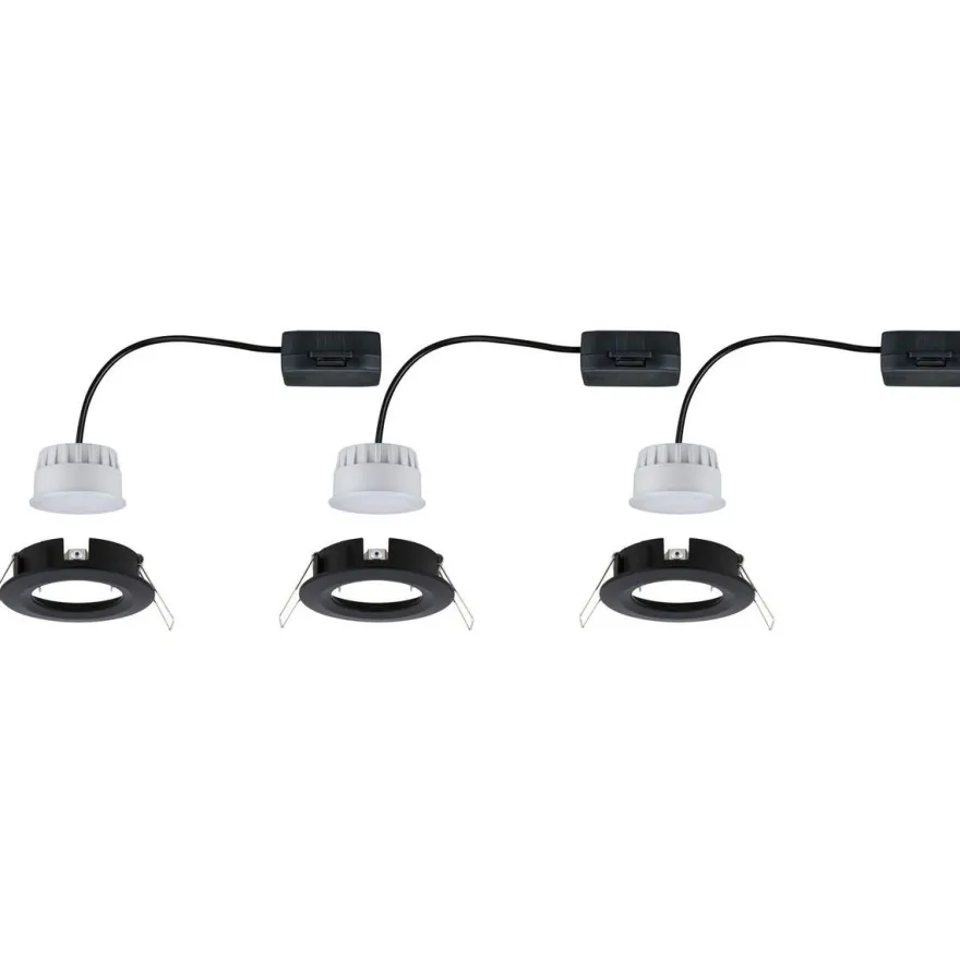 LED-Alasvalosetti Paulmann Nova, 3-osainen, himmennettävä, IP44, 2700K, eri värejä