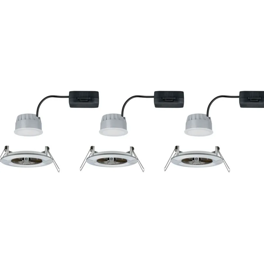 LED-Alasvalosetti Paulmann Nova, 3-osainen, himmennettävä, IP44, 2700K, eri värejä