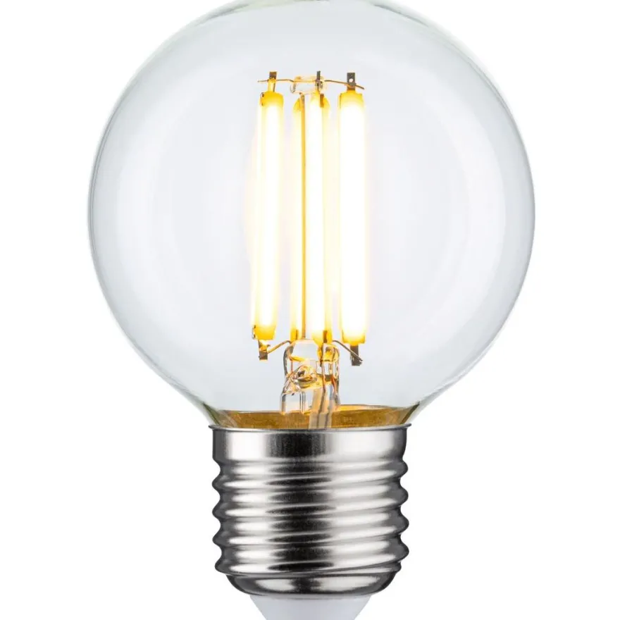 LED-filamenttilamppu Paulmann Globe, G60, E27, 806lm, 7W, 2700K, kirkas