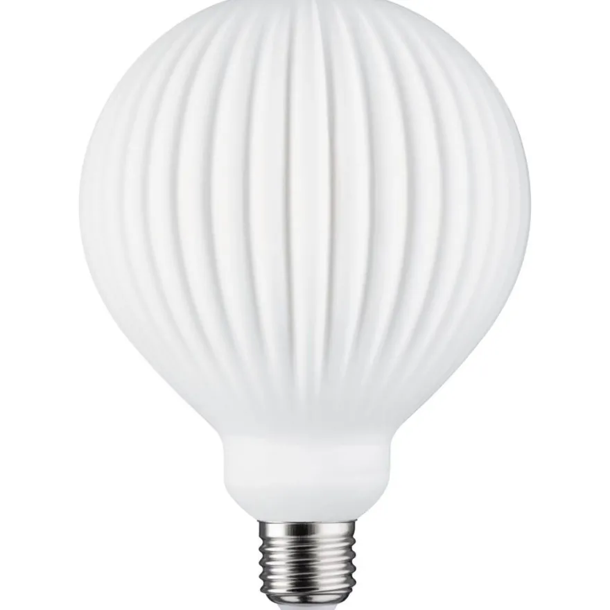 LED-filamenttilamppu Paulmann Lampion Globe, G125, E27, 400lm, 4.3W, 3000K, himmennettävä, valkoinen raita