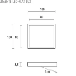 LED-kalustevalaisin Limente Flat 12 LUX, 5 kpl + virtalähde, valkoinen/musta